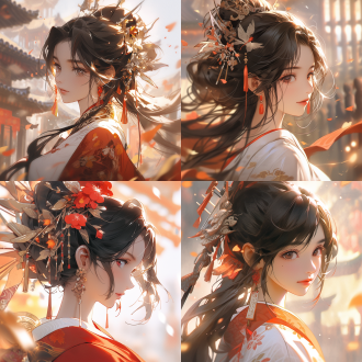 beautiful anime portrait, beautiful render of tang dynasty, style of mirror\'s edge, by lu zhi, manga and anime 2010, computer game art, gyo fujikawa, gentle smile, music album cover, pixiv frontpage, gentle expression