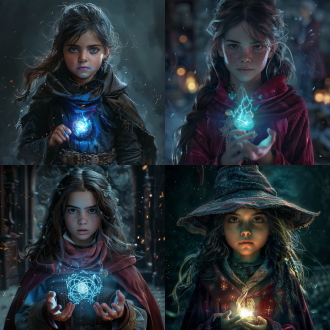 a young female wizard, video game cover art, a computer rendering, from software game, disney render, inspired by ernest buckmaster, little girl with magical powers, listing image, freya, dark imagery, game icon asset, the artist has used bright, dafne keen, mmorpg gameplay