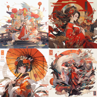中国传统文化遗产，动漫风格作品