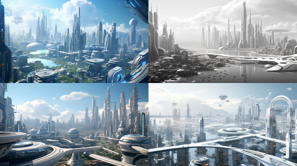 sci_01,sci_01,a massive futuristic city community, filled with architecture that showcases complex geometric shapes and sleek, modern designs. the buildings feature innovative and intricate structures, with sharp angles and flowing curves that reflect futuristic advancements. small flying vehicles zoom through the air above the community, adding to the high-tech atmosphere. the city is bathed in sci-fi lighting, with neon and holographic lights casting an otherworldly glow over the entire area.