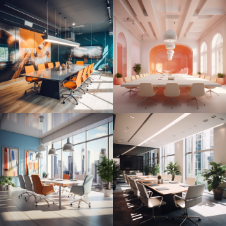 高级明亮的会议室