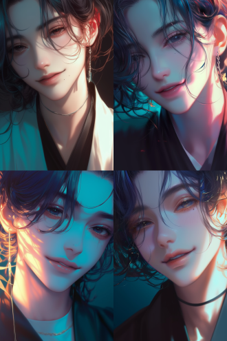 绝美五官带泪痣与美人痣的美人，长袍，桃花眼，长睫毛，近距离面部特写，朦胧清新，电影打光，特写镜头，焦点突出。