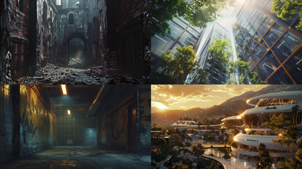 3ds max与多种渲染器打造建筑可视化，超写实风格，高分辨率，8k画质，关键照明，体积光，细节极致，震撼大片感。