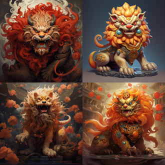 prompt chinese lion