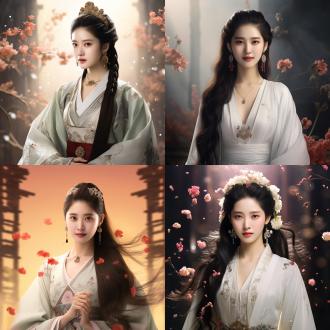 刘亦菲、古装美女、明朝喜事、电视剧海报 美丽的照明 。全身照，身材修长，展现曲线，张开双臂，面带微笑，细腻肌肤，长发飘逸，优雅姿态。全身镜头，自然光，柔和色调，细节丰富，动感十足，温馨氛围。8k，最佳质量，超细节，中国风，高质量，电影光效