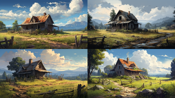 我要创作一副单层现在的农村房屋