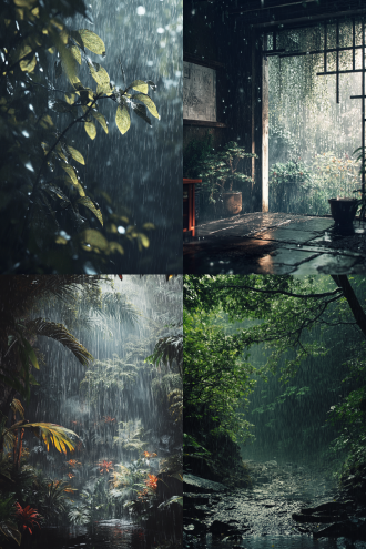 大雨倾盆，超高清8k