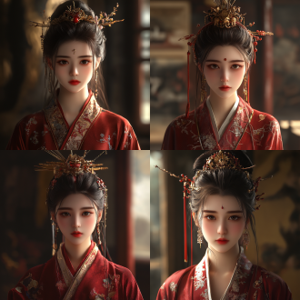 ancient style beauty，3d风格