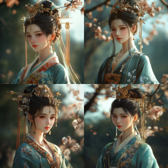 ancient style beauty，3d风格