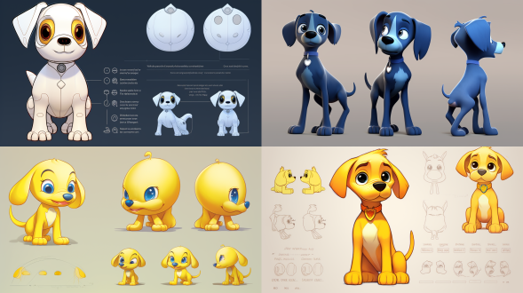 基础设定： "三视图技术蓝图，全身展示，正/侧/背三视角等距排列" "卡通ip吉祥物设计，迪士尼皮克斯风格角色表" 核心形象： "圆润q版幼犬，水汪汪卡通大眼睛(折射虹膜细节)" "柠檬黄短绒毛材质，腮红渐变处理，尾巴螺旋卷曲造型" 服装细节： "纯白太空服(科技压胶缝线+呼吸器背包)" "曲面面罩头盔(玻璃折射+金属锁扣+呼吸雾气效果)" "手套/靴子集成led指示灯(柔和蓝光)" 材质表现： "octane渲染器，sss次表面散射(皮肤质感)" "镀铬金属环+磨砂纤维布料+半透明硅胶管" "曲面玻璃面罩(环境雾折射+指纹痕迹细节)" 场景配置： "纯白无限空间，边缘渐变阴影过渡" "三点式环形柔光箱(主光4500k+辅光6000k)" "反射地平面(轻微模糊倒影)" 风格参数： "泡泡玛特潮玩质感，低多边形简化结构" "柔和粉彩调色板，薄荷绿+淡紫环境光" "超高清8k(8192x4608)，32位色深输出" 后期处理： "全局光照优化，ao环境遮蔽增强" "运动模糊景深(焦距对准面部)" "卡通边缘勾线(0.8px深灰描边)"使用细分曲面确保弧面光滑 绑定简易骨骼系统便于多视角调整 创建材质预设库(皮毛/玻璃/金属/布料) 设置渲染层分离通道(漫反射/高光/阴影) 基础设定： "三视图技术蓝图，全身展示，正/侧/背三视角等距排列" "卡通ip吉祥物设计，迪士尼皮克斯风格角色表" 核心形象： "圆润q版幼犬，水汪汪卡通大眼睛(折射虹膜细节)" "柠檬黄短绒毛材质，腮红渐变处理，尾巴螺旋卷曲造型" 服装细节： "纯白太空服(科技压胶缝线+呼吸器背包)" "曲面面罩头盔(玻璃折射+金属锁扣+呼吸雾气效果)" "手套/靴子集成led指示灯(柔和蓝光)" 材质表现： "octane渲染器，sss次表面散射(皮肤质感)" "镀铬金属环+磨砂纤维布料+半透明硅胶管" "曲面玻璃面罩(环境雾折射+指纹痕迹细节)" 场景配置： "纯白无限空间，边缘渐变阴影过渡" "三点式环形柔光箱(主光4500k+辅光6000k)" "反射地平面(轻微模糊倒影)" 风格参数： "泡泡玛特潮玩质感，低多边形简化结构" "柔和粉彩调色板，薄荷绿+淡紫环境光" "超高清8k(8192x4608)，32位色深输出" 后期处理： "全局光照优化，ao环境遮蔽增强" "运动模糊景深(焦距对准面部)" "卡通边缘勾线(0.8px深灰描边)" 建议在c4d中建模时注意： 使用细分曲面确保弧面光滑 绑定简易骨骼系统便于多视角调整 创建材质预设库(皮毛/玻璃/金属/布料) 设置渲染层分离通道(漫反射/高光/阴影) 玻璃