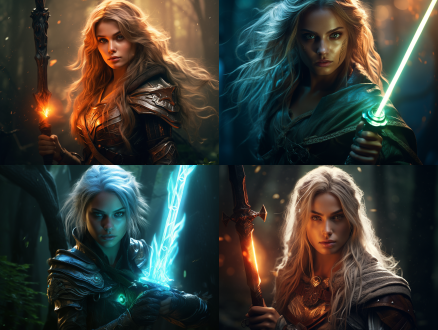 book cover for fantasy novel, mysterious atmosphere, elf warrior with glowing sword, ancient forest, trending on artstation, dramatic lighting