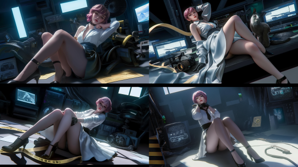 美丽女孩似奥黛丽赫本，穿浅蓝色v领丝绸礼服、高跟鞋，黑色背景舞台光，全身全景，8k摄影风，丝绸质感。