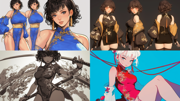 tsuaii style. thighs!!!! gorgeous, beautiful oriental woman, ((healthy and perfect fingers)). by tetsugoro yorozu, inspired by fenghua zhong. curly and short top hair,