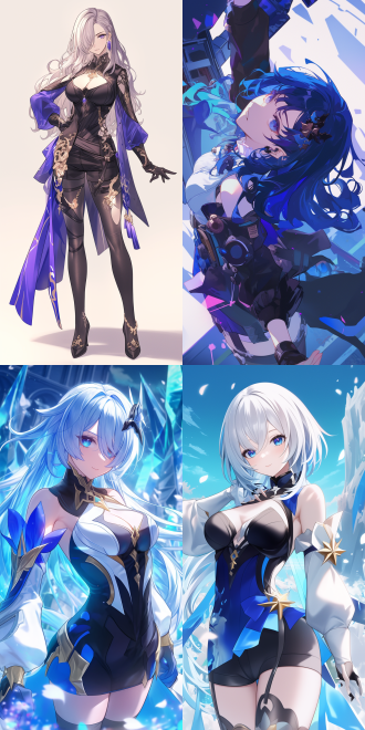 《崩坏：星穹铁道》女性角色，超仰视角，厚涂cg原画，中心构图，冷色调，特写镜头，顶光，站立，优雅，游戏风格。