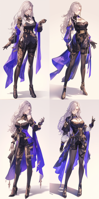 《崩坏：星穹铁道》女性角色，超仰视角，厚涂cg原画，中心构图，冷色调，特写镜头，顶光，站立，优雅，游戏风格。