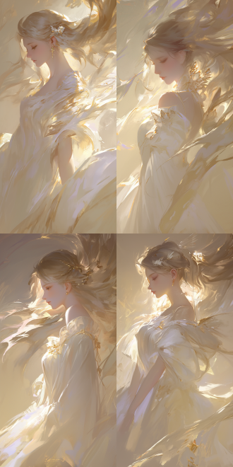 东方美女，长发垂背，身姿曼妙，2.5d cgi动漫，仙侠风，三分构图，梦幻色调，柔光，飘逸，空灵。