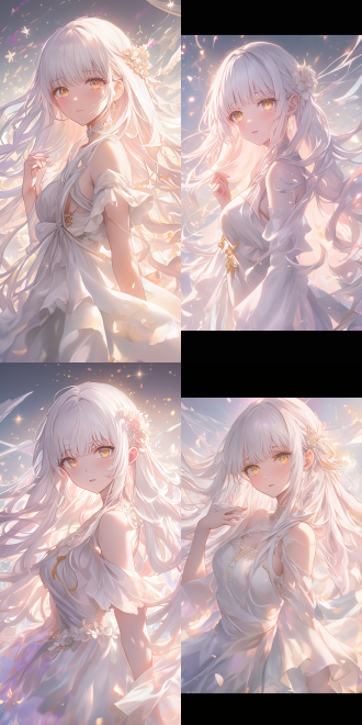 背景透明大家闺秀，雪纱长裙银丝绣，粉蓝发浅金瞳，流体艺术，柔和光，半身近景特写，8k高清，楚楚可怜忧郁。