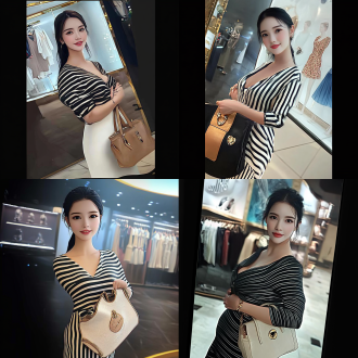 把图片中的女性画成动漫人物，保留样貌