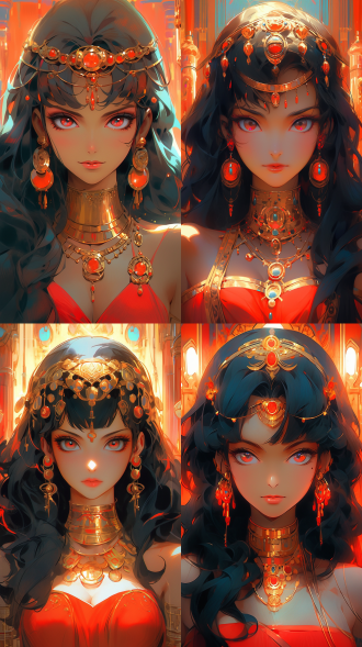 蓝靛朱砂藤黄配色少女，着苗服戴银饰，眼神灵动，画面中央构图，民族风环境，暖光，长焦，色彩浓烈，故事感。 喷漆风格 大草原 半身 蒸汽波 频闪灯 时尚情绪版 异色瞳 开心 多彩头发