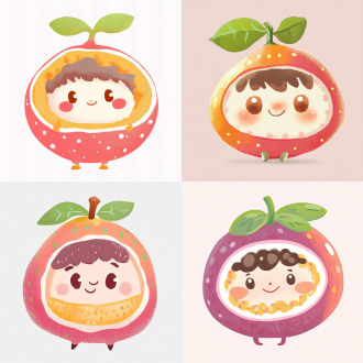 卡通 可通 芭乐水果形象