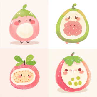 卡通 可通 芭乐水果形象