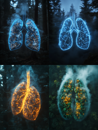 热成像呼吸雾气中的ip森林 肺叶状数据包吞吐量实时统计图