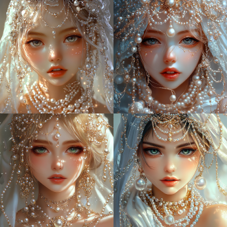 珠宝女神。只有头像，珍珠偏多，动漫风格