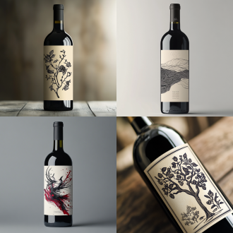 葡萄酒标，要简约，大方，高端