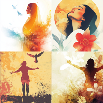 设计一张结合基督教元素和女性主题的海报时，背景的选择非常重要，它需要传达出信仰的力量、女性的温柔以及活动的主题。以下是一些关于背景设计的建议和元素，适合用于基督教女性活动的海报：