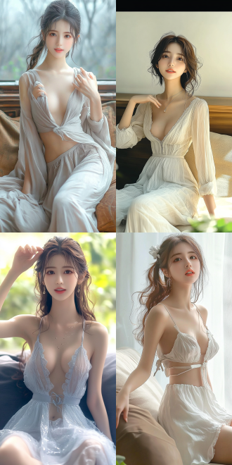 美丽的东方女孩，侧面蹲坐在沙发上，长裙，长腿，手势，健康的手指，细节清晰，武侠服装cg风格，服装，微笑的表情里洋溢着自信，卷曲的短发，水滴，舒缓她的面部和皮肤，具有出色的物理效果和丰富的细节，冷色调，富有诗意，8k画质，大师级摄影作品，