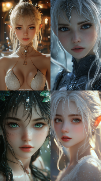 平滑动漫cg艺术，真实皮肤着色器，2019年动漫，史克威尔艾尼克斯电影艺术，歌曲，干净的边界照片级真实，精灵，动漫静止帧，动漫电影帧，（动漫女孩），2019年动漫截图，广告图片