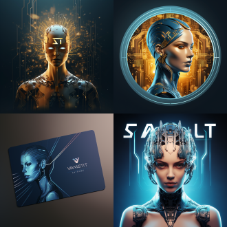 vst 为logo 的 ai科技风卡片