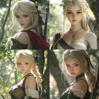 top cg,a beautiful women，超高清，2k，animation art，record of lodoss war style