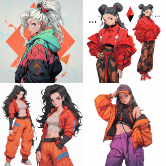 a beautiful woman，鸟山明 style