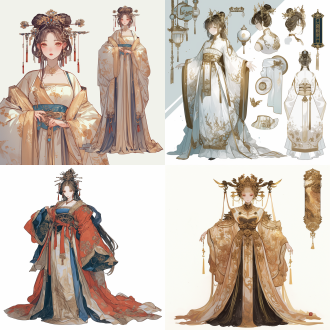 中国古代 深衣，衣服精致，细节多。