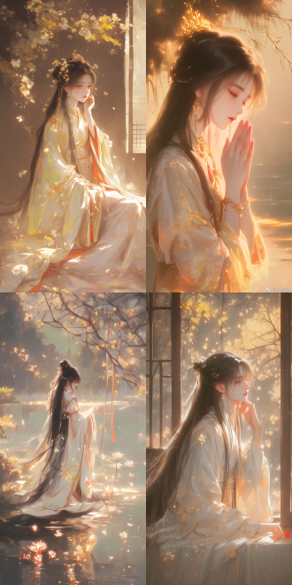 xianxia style theme. lu xueqi from zhu xian. long straight black hair. dressed in richly colored and extremely exquisite confucian-style robes with a light-colored cloak. elegant and dignified figure. healthy hands and fingers. delicate facial features. landscape painting scroll as background. perspective view. anime ink painting style，unreal engine，3d oc renderer, the picture with extremely exquisite details and real skin texture. side backlighting. high contrast between light and dark. high-quality shadows. ultra-high resolution.