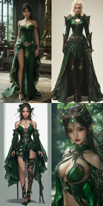 inspired by the styles of emerald herald, the overall style is extremely hot,