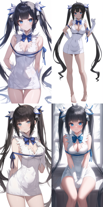 inspired by the styles of tsuaii, the character is hestia in (is it wrong to try to pick up girls in a dungeon), with an overall extremely hot style.