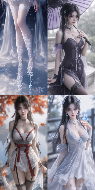 a wuxia theme picture shot from a low - angle (looking - up) and the camera is rotated 30 degrees to take the shot. the styles of tsuaii and soft anime illustration, official illustration, the styles of the artgerm. the character has extremely delicate makeup and stands grateful. exquisite stockings. hand and finger health. the overall picture is exquisitely beautiful.