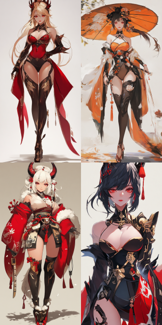 the woman，style of genshin impact.