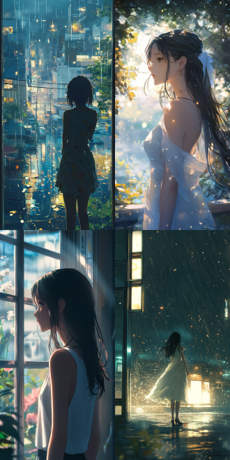 the beautiful woman,新海诚风格