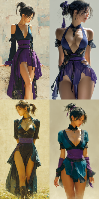 a fantasy xianxia-themed picture with a typical oriental female as the main subject, with a long black ponytail, a sad face and an attractive figure, similar to artoria pendragon in fate/stay night. she wears a purple belt, a blue long dress inside and a thin, gorgeous black robe outside. her body is emitting a soft white light, background of a war-torn plain, there is a strong contrast of light and shadow. made in chinese anime cgi xianxia style, unreal engine 5, highlighting the details of the thighs, the picture is full of luxury and dynamics.