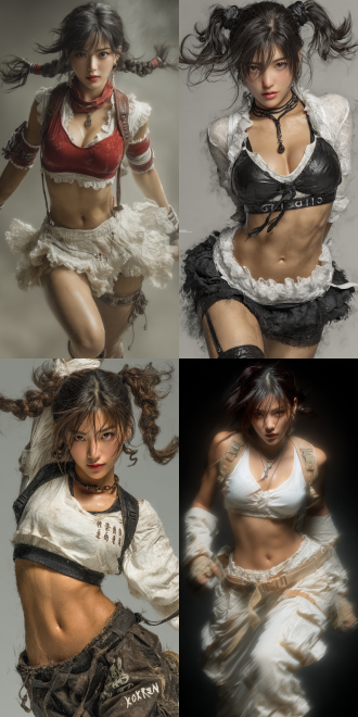 a china beauty. like tifa, is running dynamically, with a strong sense of speed, (motion capture.).