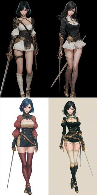 a beautiful sword - master with fair skin, like tifa and rem, dynamic pose, (motion capture.).the elements from (fire emblem:three houses). rich color, ultra - high definition, high - quality.