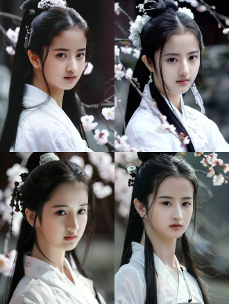 微光照片，电影灯光，最佳品质，极其细致的眼睛和面部，张静娜，护肤，梅花季，4k高细节照片，美学可爱，无文字旧杂志封面，可爱的中国女演员，18岁，女演员，无尾，图像应该具有电影般的构图，以高清晰度和分辨率捕捉复杂的细节，模仿蒂姆·沃克用哈苏h6d-400c相机拍摄的照片。