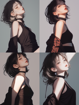 一个女孩，与图片相似