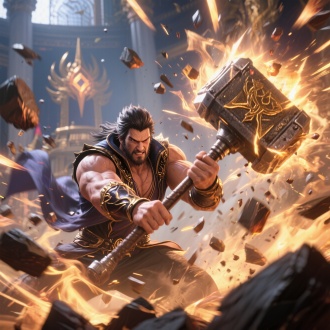 唐昊，手持昊天锤，砸向武魂殿