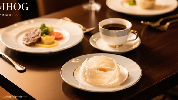 鲜炖、燕窝、咖啡、西餐背景图