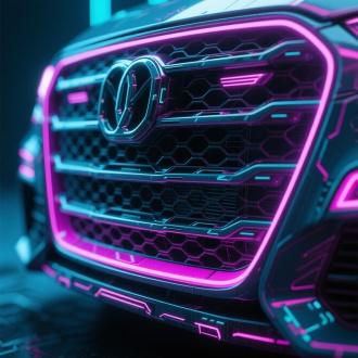 赛博朋克风格，进气格栅，